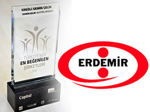 ERDEMİR, ‘sektörün en beğenileni’ ödülünü aldı