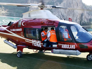 Altı günlük bebek hava ambulansıyla Ankara’ya sevk edildi