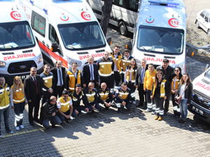 Zonguldakn 112 acil salk filosuna 9 ambulans eklendi