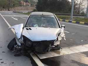 Alaplı-Akçakoca yolunda trafik kazası: İki kişi yaralandı