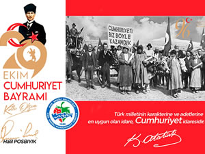 Belediye Bakan Posbyk'n 29 Ekim Cumhuriyet Bayram mesaj