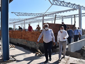 Belediye Başkanı Posbıyık, yürütülen çalışmaları yerinde inceledi